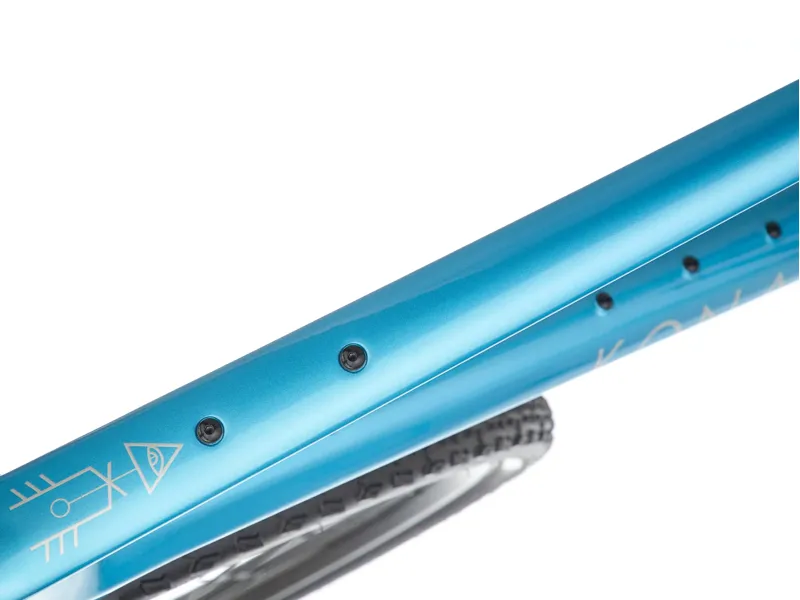 Kona Ouroboros CR Carbon Gravel Bike 2026 in Gloss Metallic Blue with Metallic Silver Decals-9