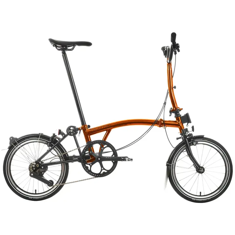 Balfes Bikes EX DEMO Brompton P Line 4 speed Mid handlebar Standard seatpost Folding Bike 2025 | Free postage over £30, £10 off first order, price match & 0% finance.