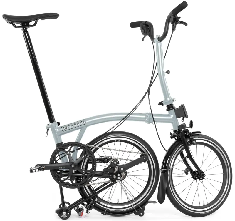Brompton P Line Explore 12-Speed Folding Bike 2026 in Lunar Ice-7