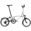 Brompton P Line 4-Speed Folding Bike 2026 in Lunar Ice
