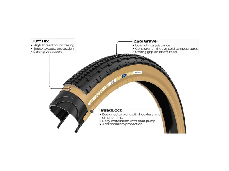 Panaracer Gravelking SK TLR 650b Gravel Tyre in Black-2