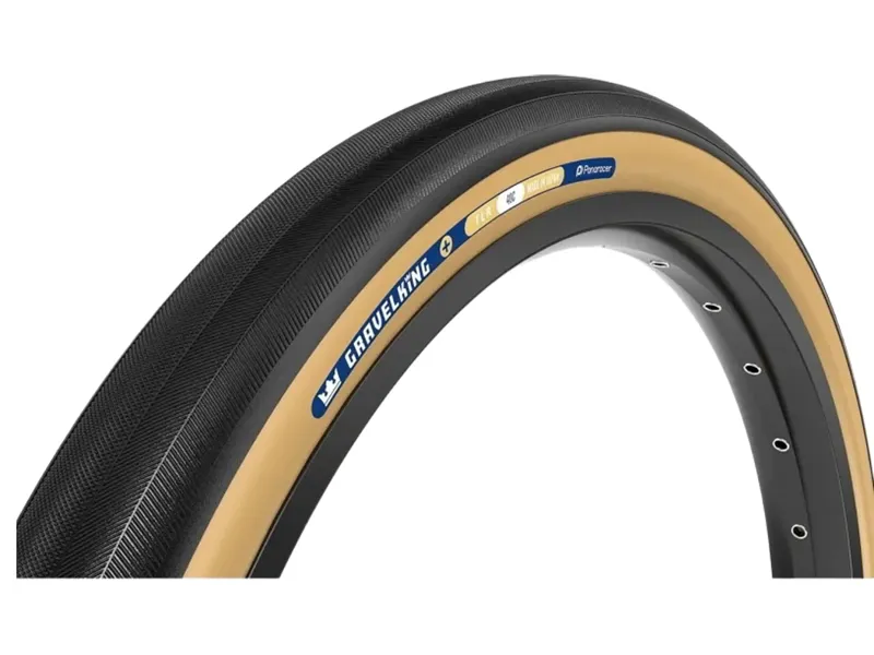 Panaracer Gravelking Slick Plus TLR 700c Gravel Tyre in Black/Brown