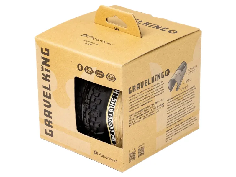 Panaracer Gravelking Slick R-Line TLR 700c Gravel Tyre in Black/Amber-3