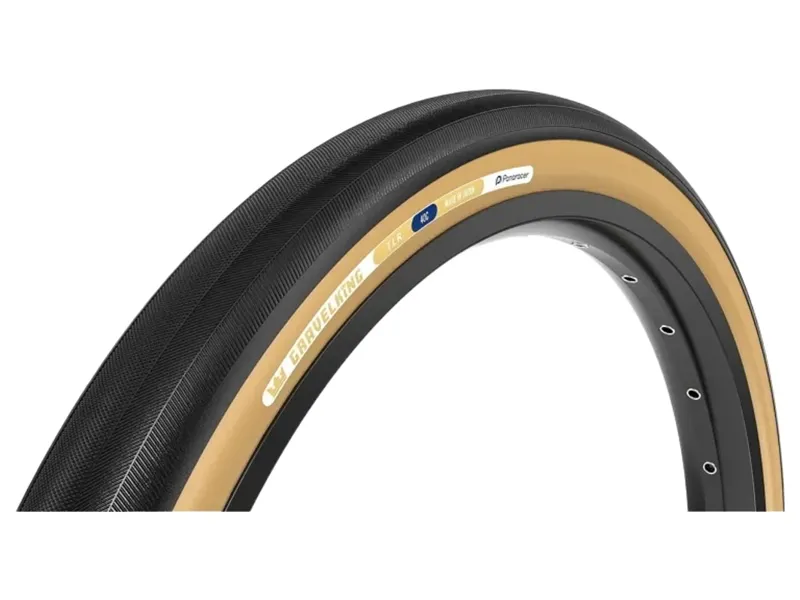 Panaracer Gravelking Slick TLR 700c Gravel Tyre in Black/Brown