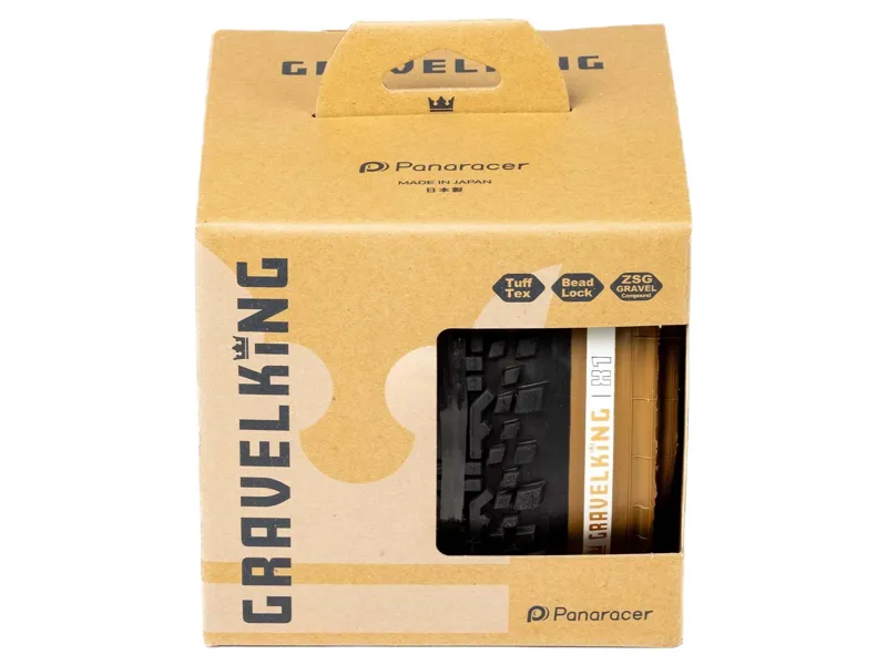 Panaracer Gravelking Slick TLR 700c Gravel Tyre in Black/Brown-3