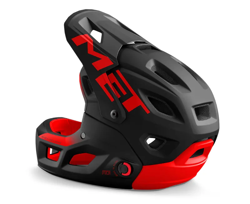 MET Parachute MCR MIPS Helmet in Black/Red-2
