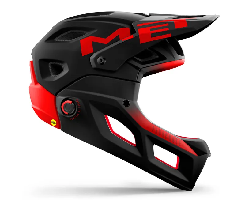 MET Parachute MCR MIPS Helmet in Black/Red-1