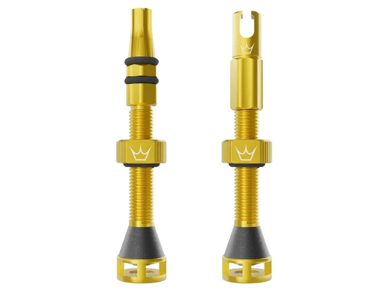 Peaty's Holeshot Fast Flow Tubeless Valves 42mm in Gold