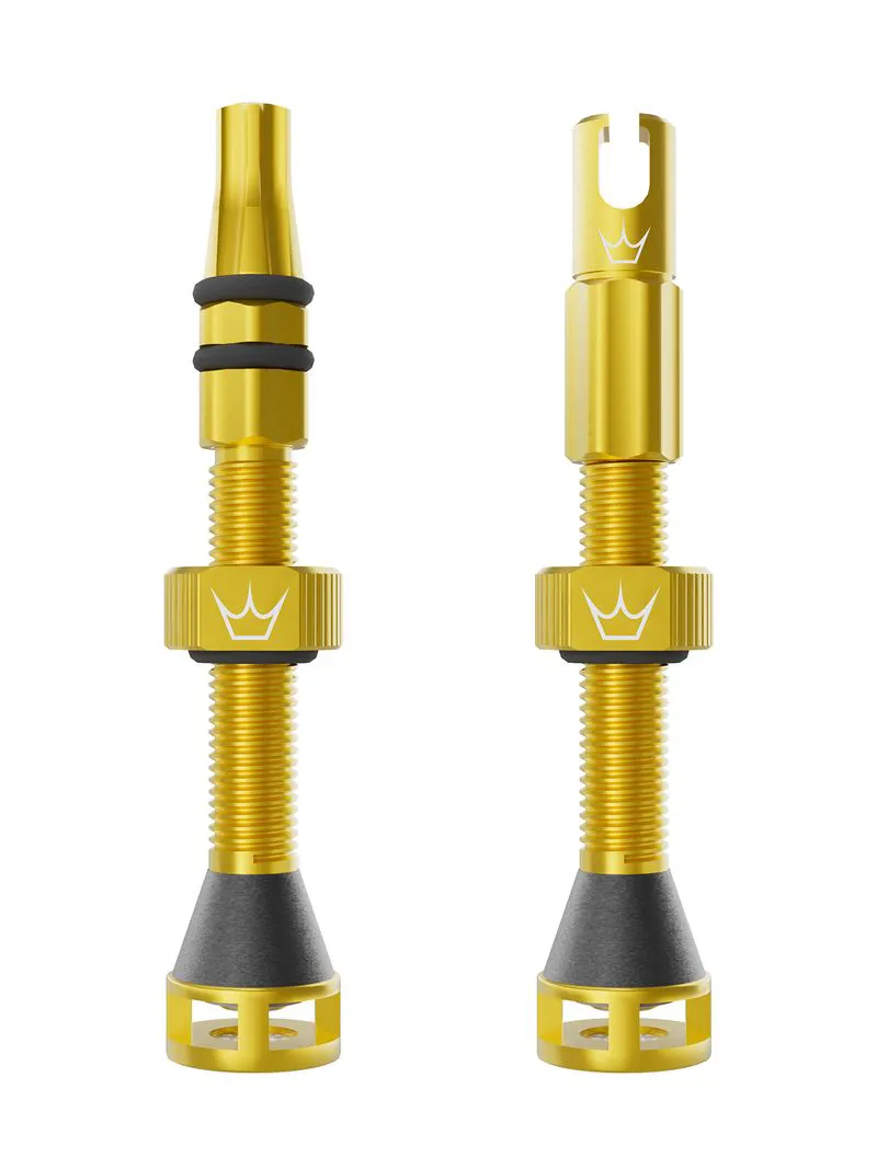 Peaty's Holeshot Fast Flow Tubeless Valves 42mm in Gold