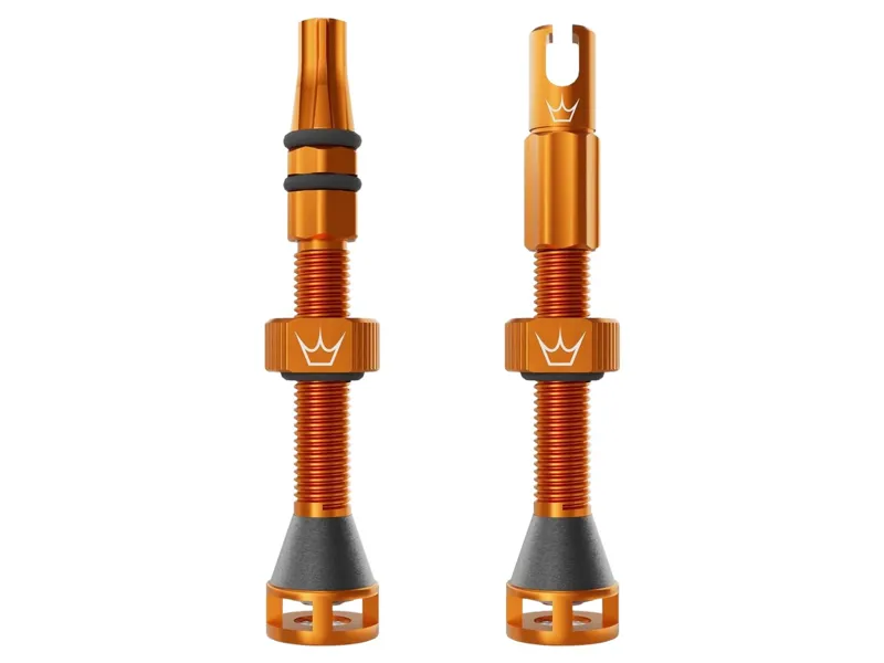 Peaty's Holeshot Fast Flow Tubeless Valves 42mm in Mango