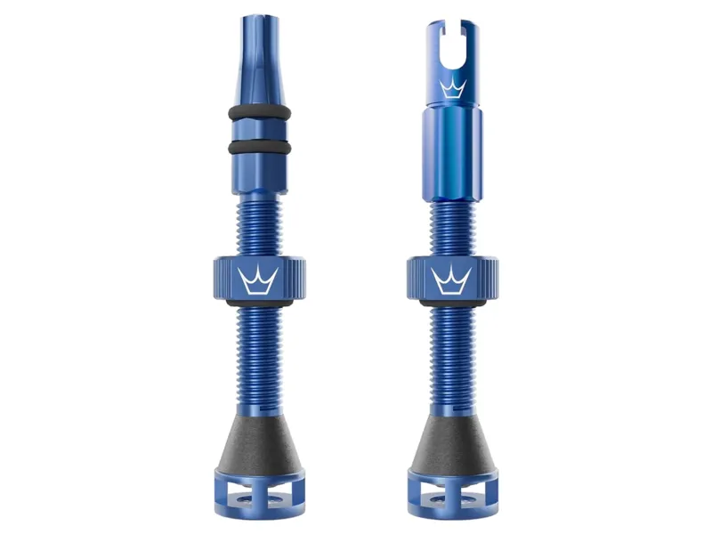 Peaty's Holeshot Fast Flow Tubeless Valves 42mm in Navy