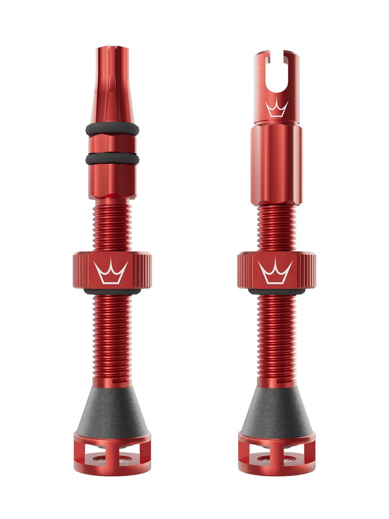 Peaty's Holeshot Fast Flow Tubeless Valves 42mm in Red