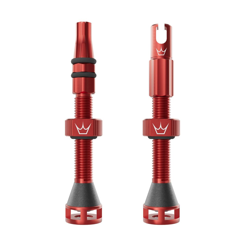 Balfes Bikes Peaty's Holeshot Fast Flow Tubeless Valves 42mm in Red | Free postage over £30, £10 off first order, price match & 0% finance.