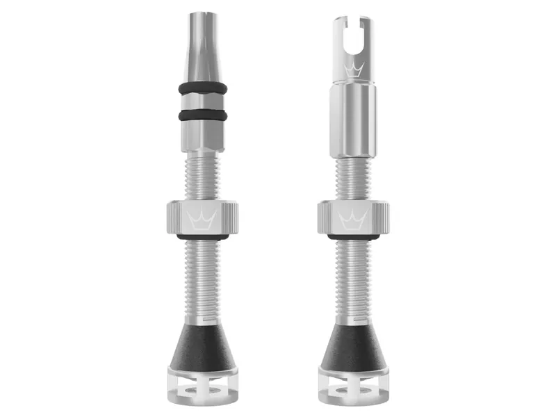 Peaty's Holeshot Fast Flow Tubeless Valves 42mm in Silver