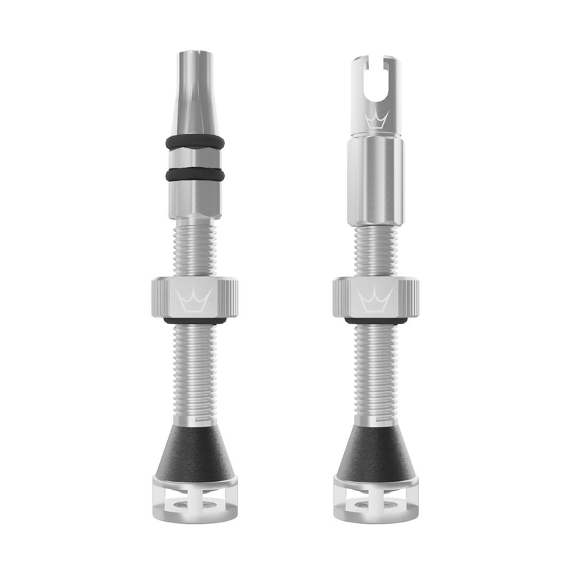 Balfes Bikes Peaty's Holeshot Fast Flow Tubeless Valves 42mm in Silver | Free postage over £30, £10 off first order, price match & 0% finance.