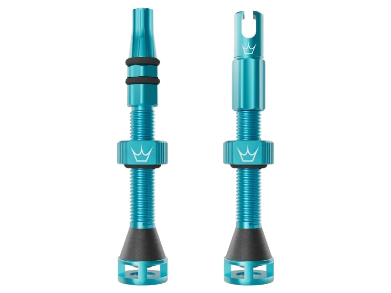 Peaty's Holeshot Fast Flow Tubeless Valves 42mm in Turquoise