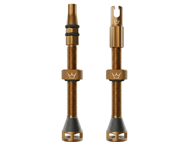 Peaty's Holeshot Fast Flow Tubeless Valves 60mm in Bourbon