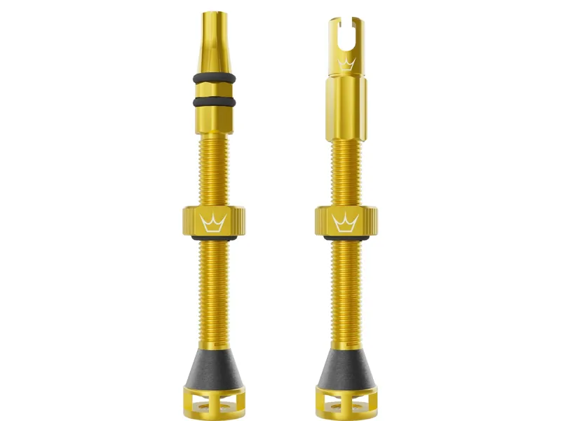 Peaty's Holeshot Fast Flow Tubeless Valves 60mm in Gold