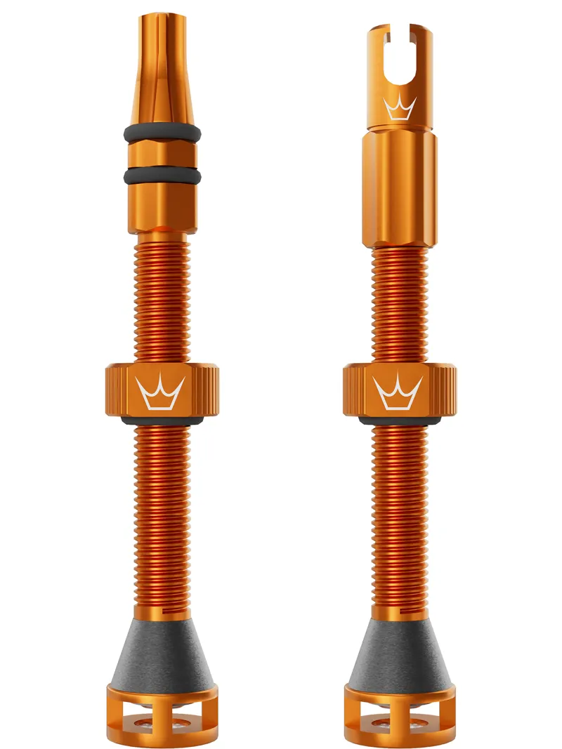 Peaty's Holeshot Fast Flow Tubeless Valves 60mm in Mango