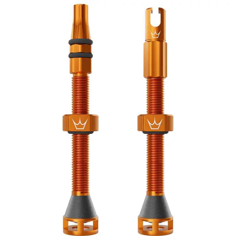 Balfes Bikes Peaty's Holeshot Fast Flow Tubeless Valves 60mm in Mango | Free postage over £30, £10 off first order, price match & 0% finance.