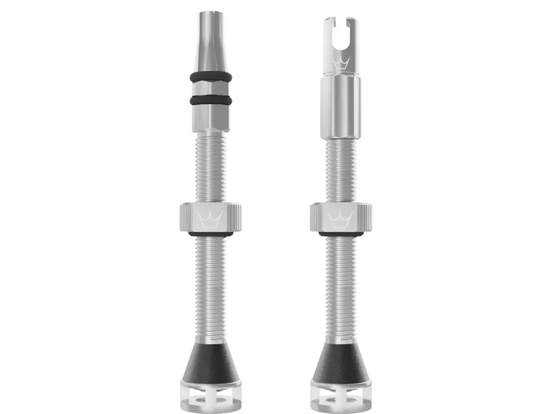 Peaty's Holeshot Fast Flow Tubeless Valves 60mm in Silver