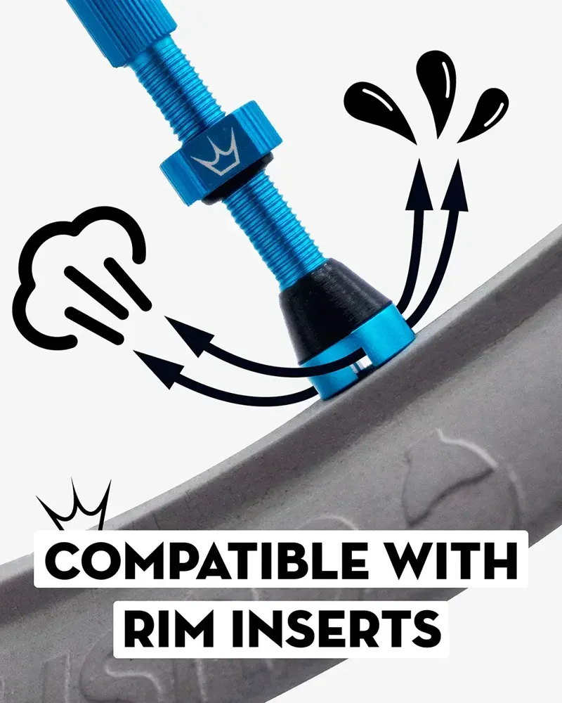 Peaty's Holeshot Fast Flow Tubeless Valves 60mm in Silver-1