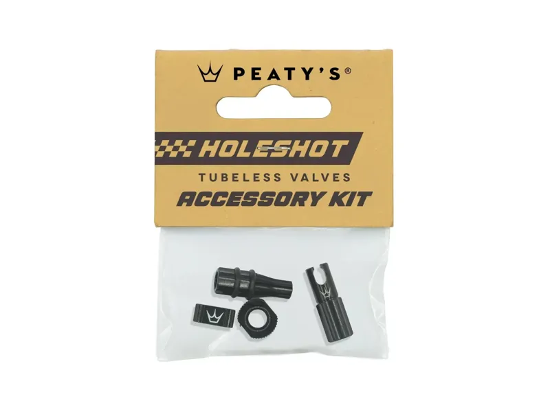 Peaty's Holeshot Tubeless Valves Accessory Kit in Black
