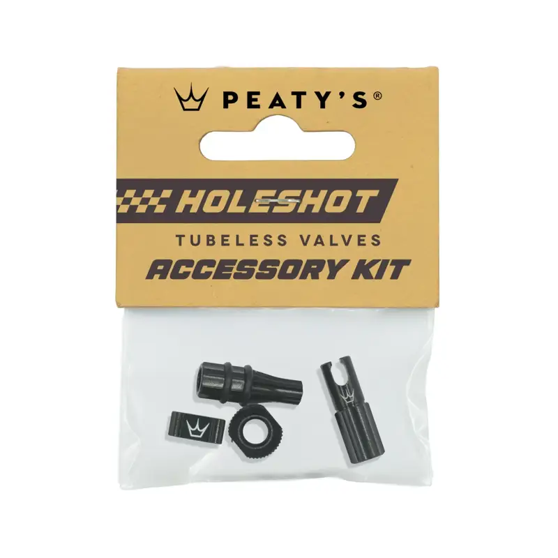 Balfes Bikes Peaty's Holeshot Tubeless Valves Accessory Kit in Black | Free postage over £30, £10 off first order, price match & 0% finance.