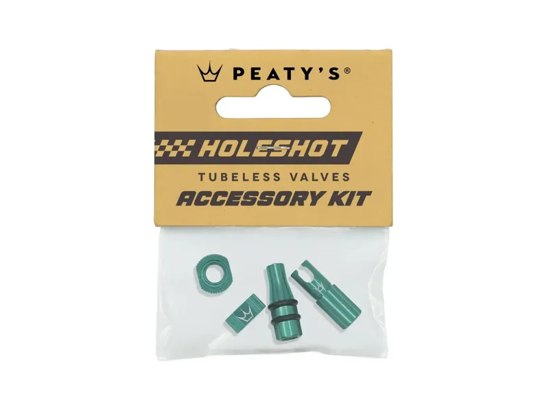 Peaty's Holeshot Tubeless Valves Accessory Kit in Jade