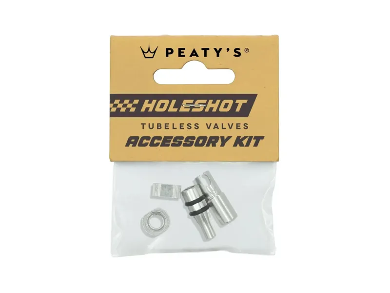 Peaty's Holeshot Tubeless Valves Accessory Kit in Silver