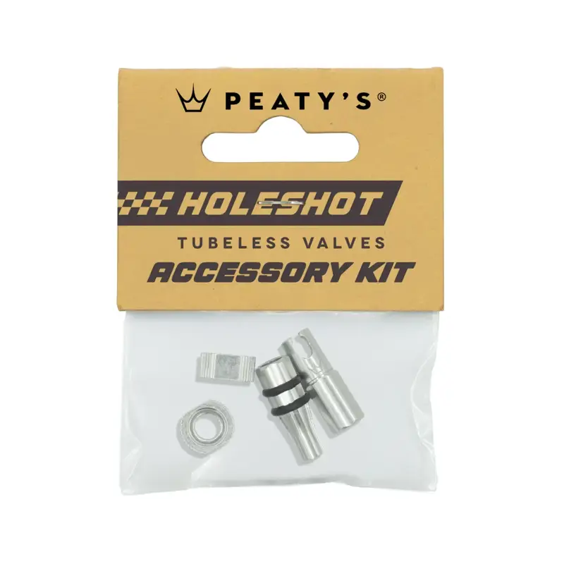 Balfes Bikes Peaty's Holeshot Tubeless Valves Accessory Kit in Silver | Free postage over £30, £10 off first order, price match & 0% finance.