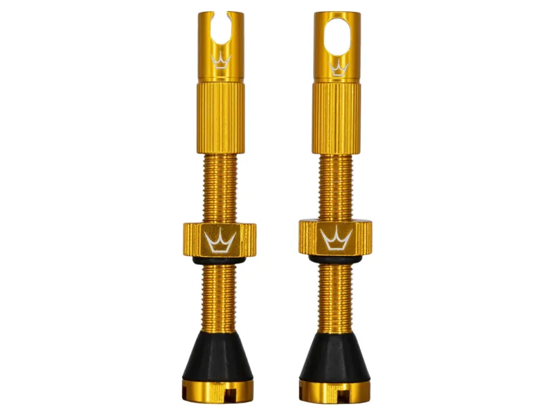 Peaty's x Chris King Tubeless MK2 Valves 42-80mm in Gold
