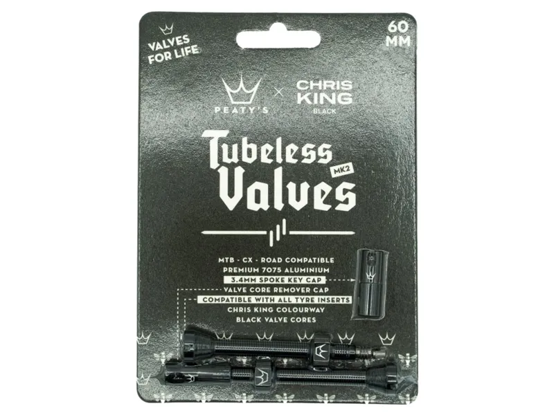 Peaty's x Chris King Tubeless MK2 Valves 42-80mm in Mango-1