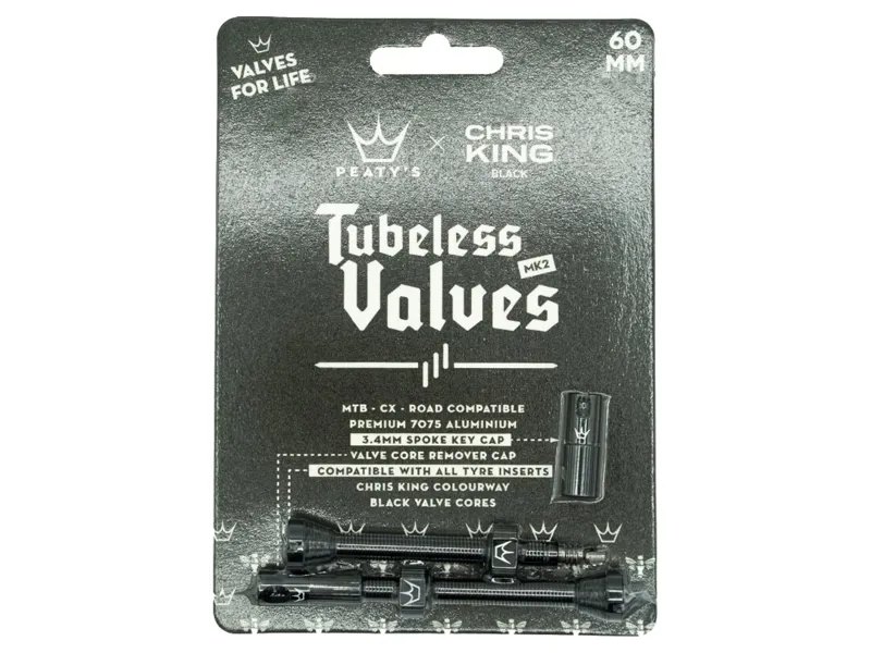 Peaty's x Chris King Tubeless MK2 Valves 42-80mm in Violet-2