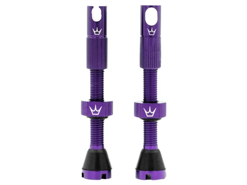 Peaty's x Chris King Tubeless MK2 Valves 42-80mm in Violet