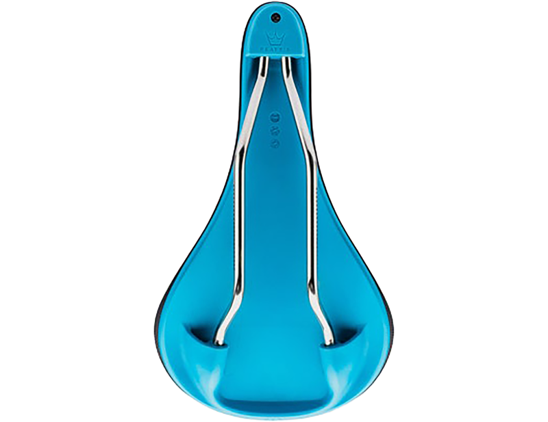 Peaty's Monarch Ti-MX Rail/Nylon Base Saddle in Turquoise Blue-1