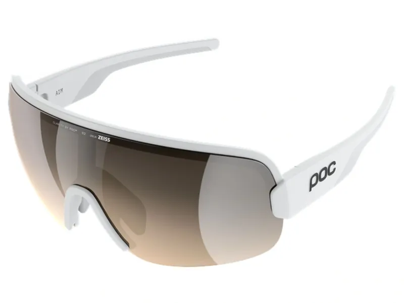 POC Aim Sunglasses in Hydrogen White/Clarity Trail/Partly Sunny Silver
