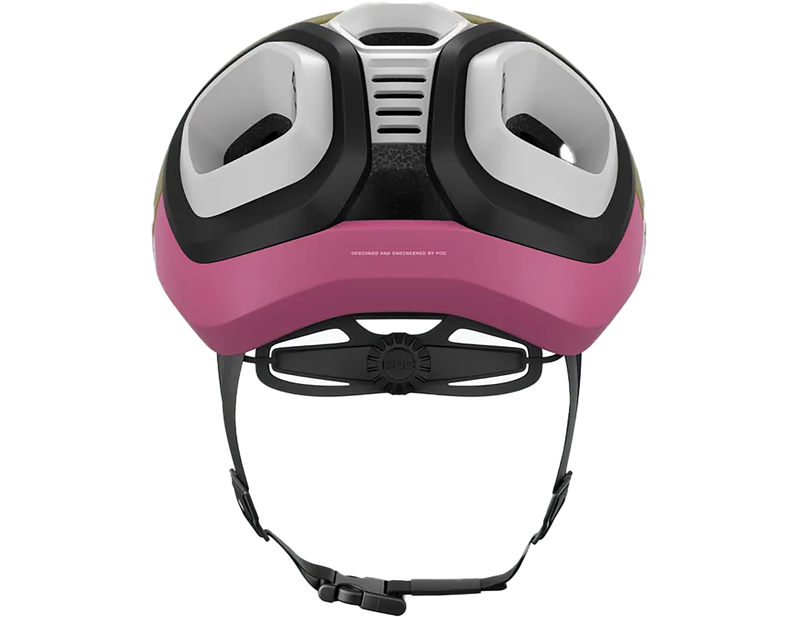 POC Amidal MIPS Road Helmet in Olivine Green/Thulite Pink-3