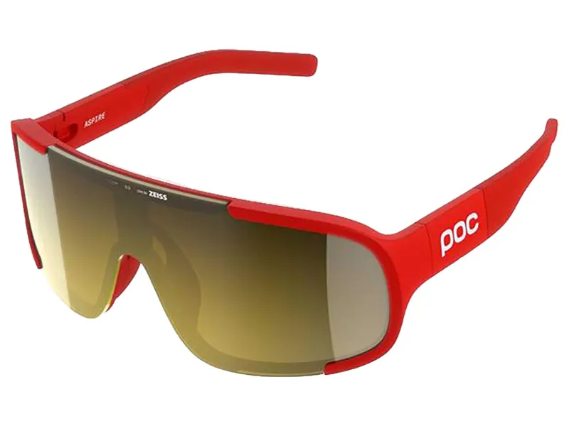 POC Aspire Wide Frame Sunglasses in Prismane Red/Clarity Road