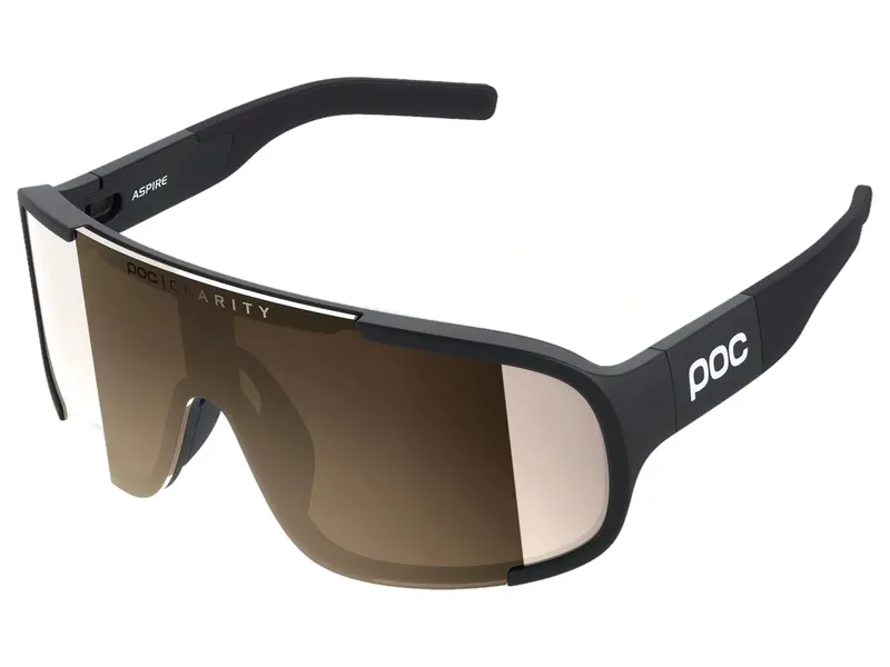 POC Aspire Wide Frame Sunglasses in Uranium Black/Clarity Trail