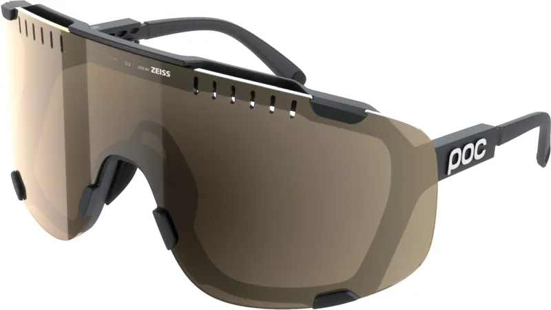 POC Devour + Sunglasses in Uranium Black/Clarity Trail/Partly Sunny Si-1