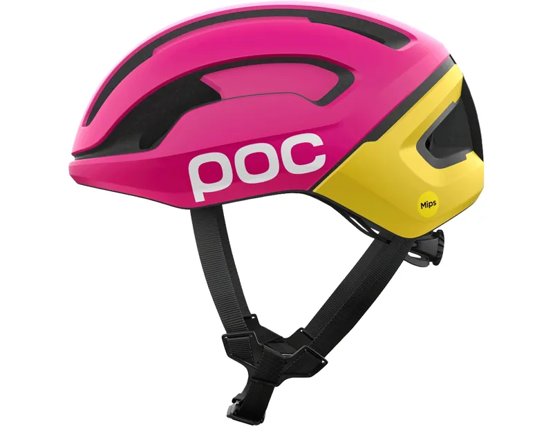 POC Omne Air WF MIPS Road Helmet in Rhos Red / Citrine Yellow