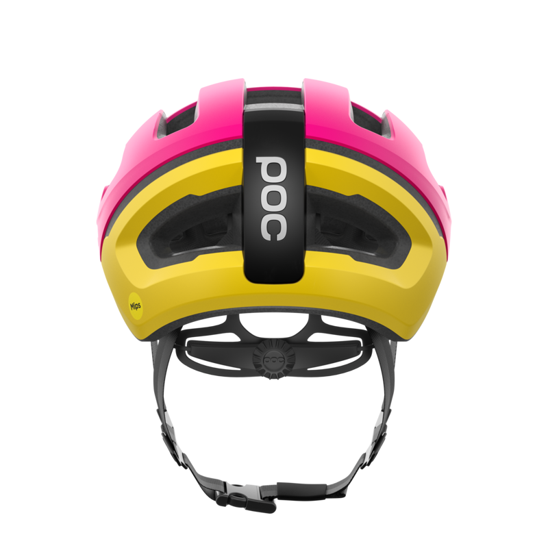 POC Omne Air WF MIPS Road Helmet in Rhos Red / Citrine Yellow-3