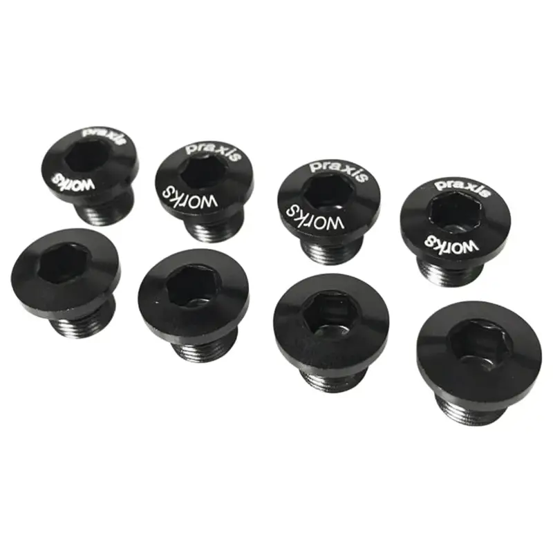 Balfes Bikes Praxis Works X-Spider Chainring Bolts in Black | Free postage over £30, £10 off first order, price match & 0% finance.