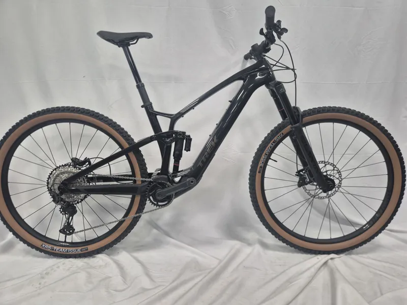 EX DEMO Trek Fuel EXe 9.7 SLX/XT Electric Full Suspension Mountain Bike Large 2026 in Deep Smoke