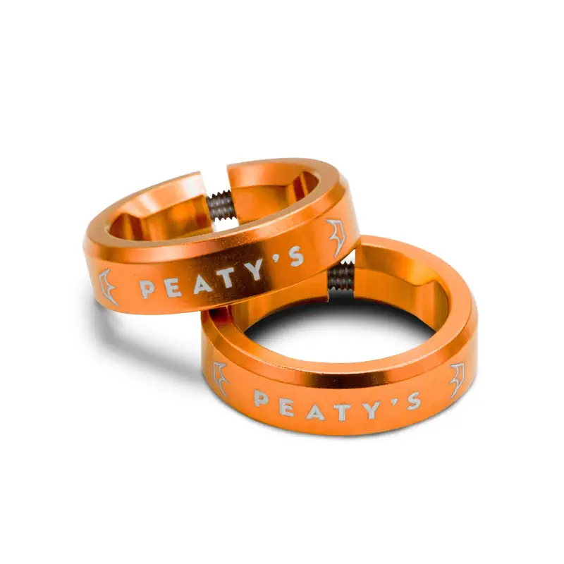 Balfes Bikes Peaty's Monarch Grip Lock Ring in Mango | Free postage over £30, £10 off first order, price match & 0% finance.