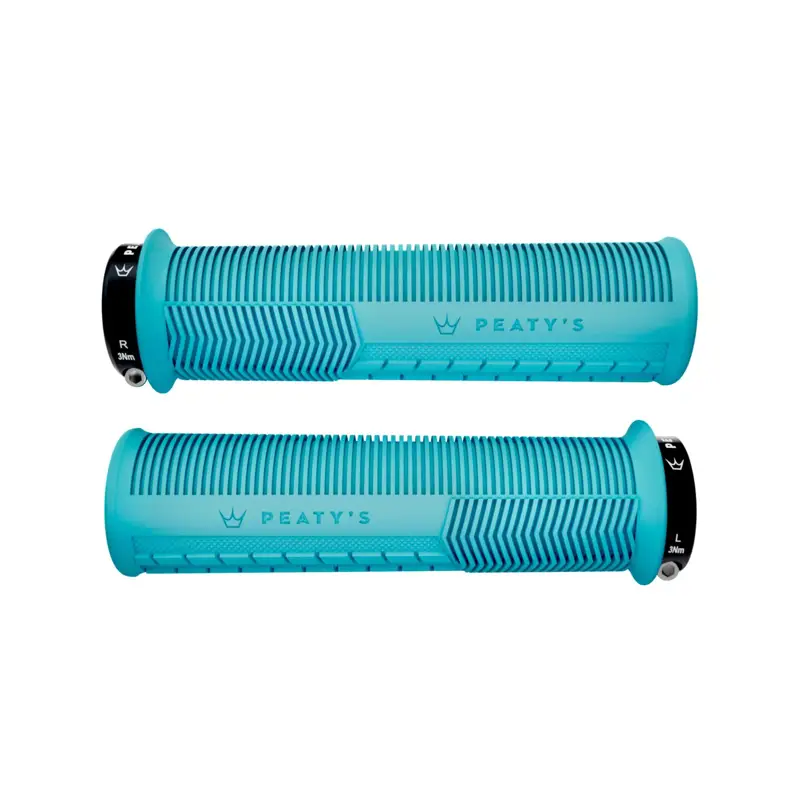 Balfes Bikes Peaty's Monarch Mushroom Grip Thick - 32-34mm in Turquoise | Free postage over £30, £10 off first order, price match & 0% finance.