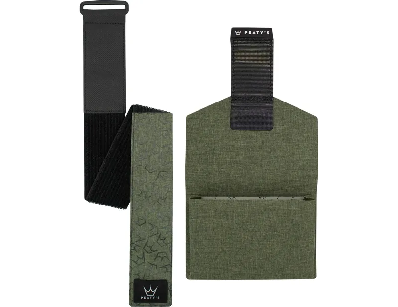 Peaty's HoldFast Trail Tool Wrap in Moss Green-1