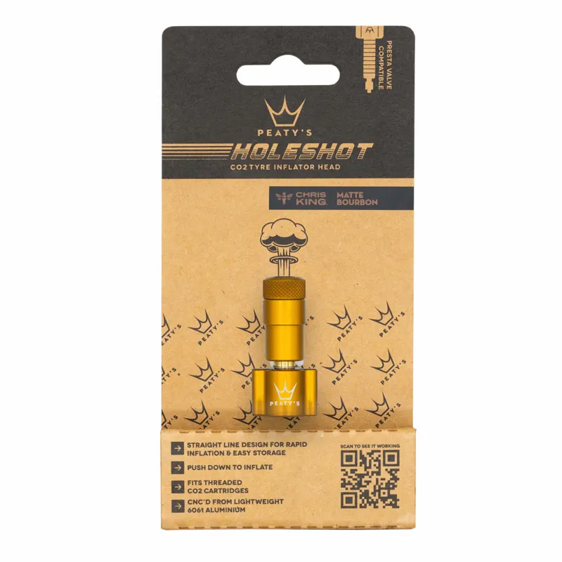 Peaty's Holeshot CO2 Tyre Inflator Head in Bourbon-1