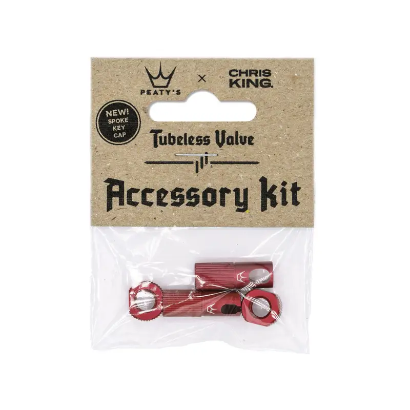 Balfes Bikes Peaty's x Chris King Tubeless Valve Accessory Kit in Red | Free postage over £30, £10 off first order, price match & 0% finance.